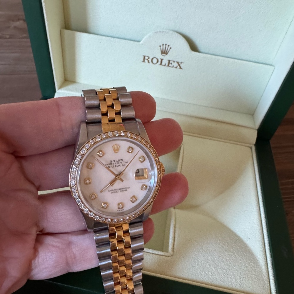 Rolex Two-Tone DateJust Gold and Silver Watch - Picture 9 of 11